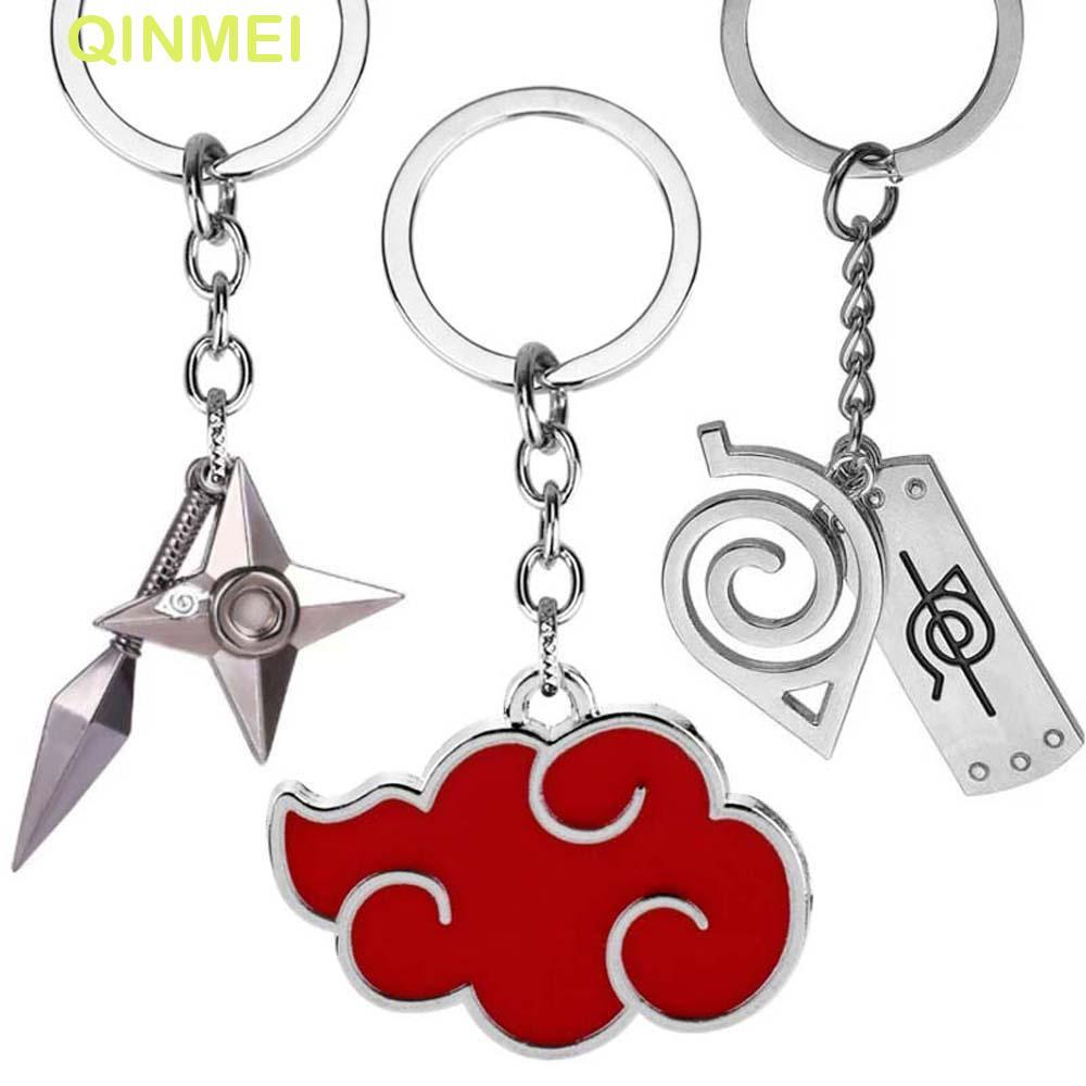 QINMEI Naruto Key Rings พวงกุญแจการ์ตูนพิเศษพวงกุญแจโลหะพวงกุญแจรถการ์ตูน Naruto