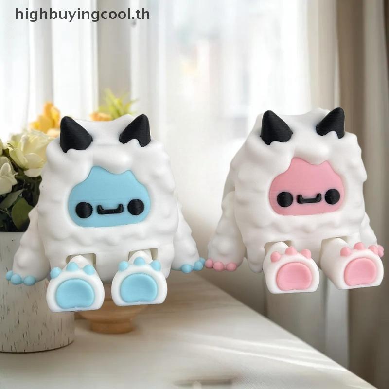 HCTH Snowman Yuti & Yeda เกมอุปกรณ์ต่อพ่วงตัวเลขของเล่น Multi-Joint Movable ตกแต่งบ้านร้อน