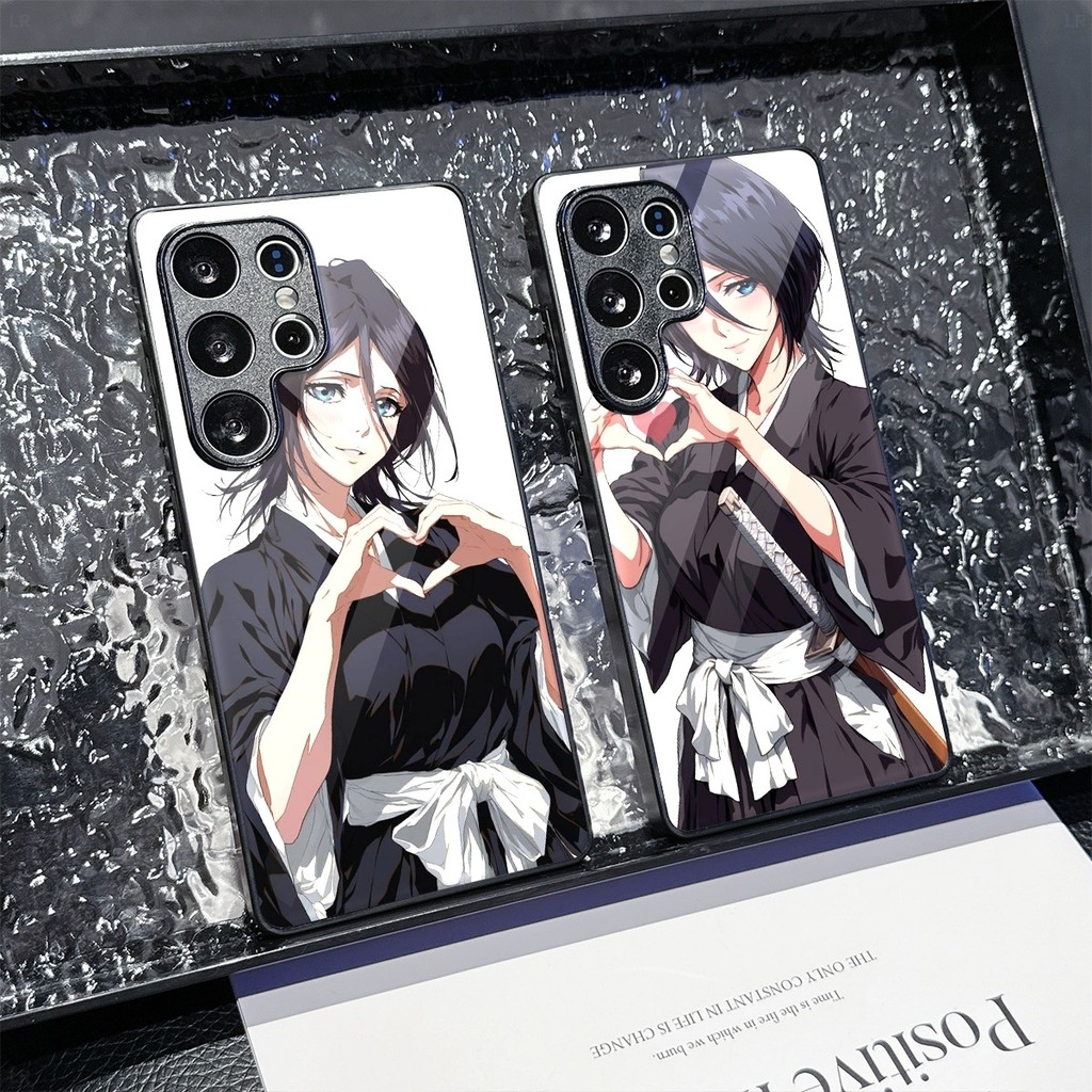 Rukia Kuchiki จาก Bleach 08 แก้วเคสโทรศัพท์สําหรับ Samsung Galaxy S22 S23 S24 S25 Ultra Plus S24FE S