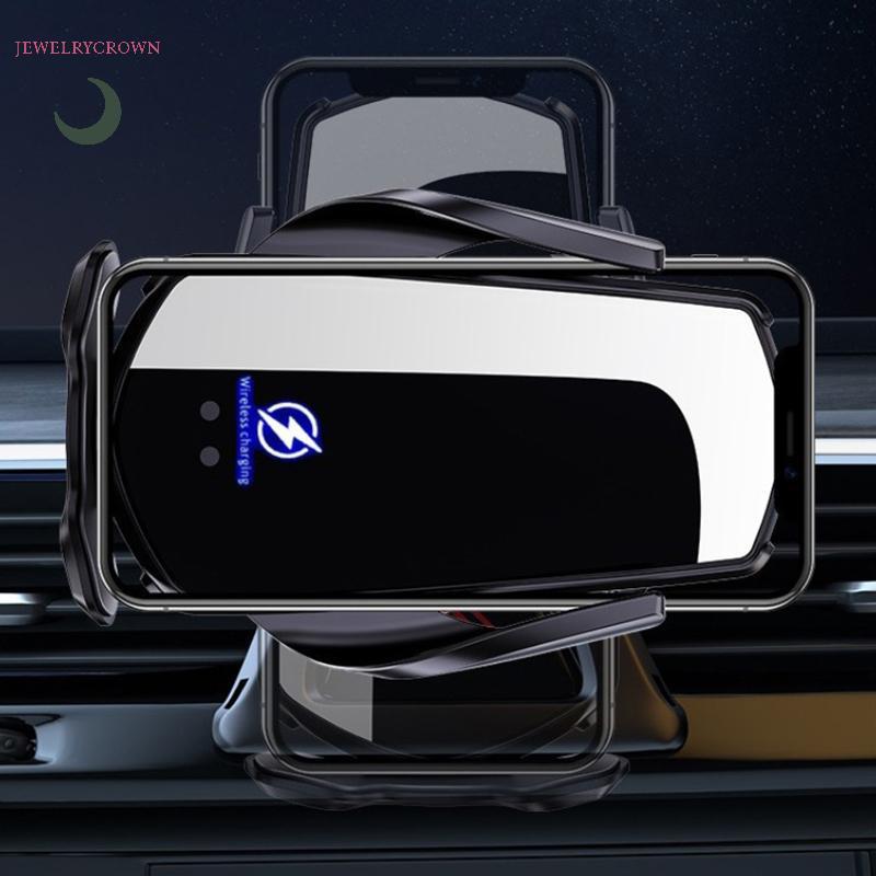 [jewelrycrown] Smart Sensor Car Phone Wireless Charger 15W Fast Charging Auto-Clamping Car Phone Hol