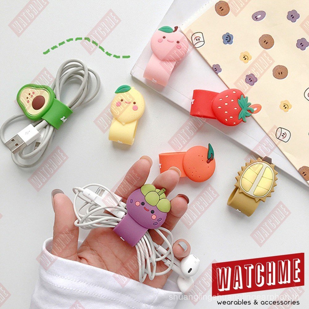 Fruit Design Cable Clip & Lock, Earphones Winder (Accessories Cable For All Cable, Micro USB & Type 