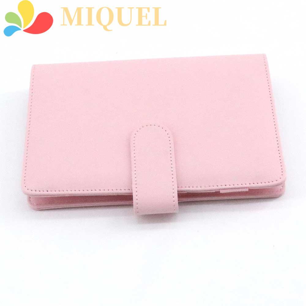 MIQUEL Notebook Cover Refillable DIY File Folder PU Leather Macaroon Color Planner Book Notepad Cove