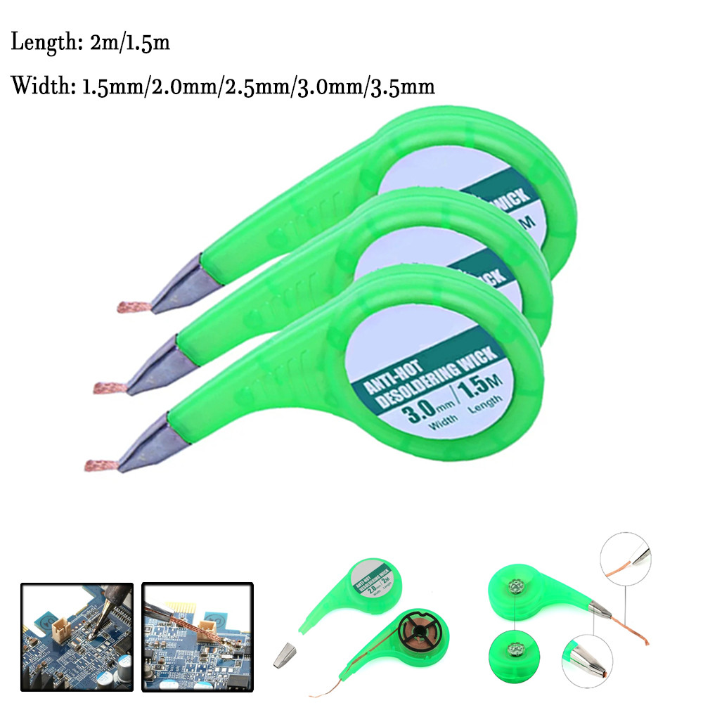 1PC Vacuum Desoldering Sucker with Wick Braid - Ultimate Tool for Effective Soldering and Repairs