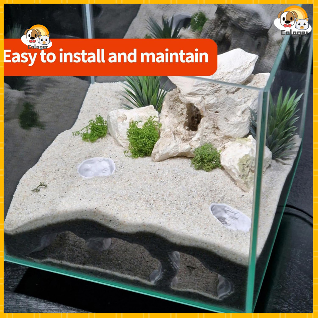 [Calager] Pleco Aquarium Tunnel Hide Secure Retreat สําหรับ Timid Fish 3d พิมพ์ปลา Hideout Aquarium 