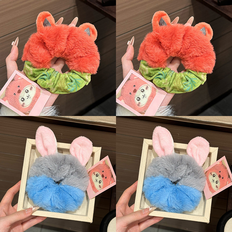 Zootopia Nick Judy Plush ตุ๖มพวงมาลัยขนนุ่ม เครื่องประดับผมสำหรับเด็กน่ารัก