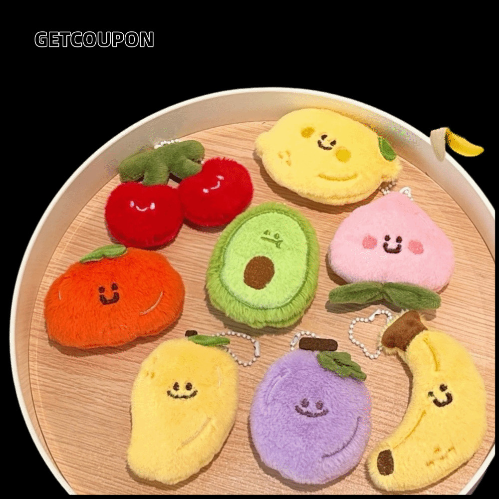 พวงกุญแจตุ๊กตาผลไม้น่ารัก และ charm กระเป๋าเป้ พร้อมของขวัญวันเกิดแบบ avocado lemon cherry