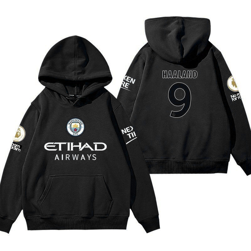 Sweater with a Hood, Manchester City Pattern, 17 De Bruyne, Number. 9 Haaland Jacket, Hoodie, Footba