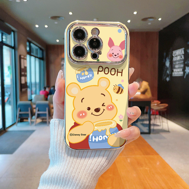 เคสโทรศัพท์ลายวินนี่เดอะพูห์สุดน่ารัก ใช้ได้กับ iPhone 11/13/14/15 Pro/16/17Pro/16ProMax,X/MAX/XR,7/8Plus ZT6DSC0472