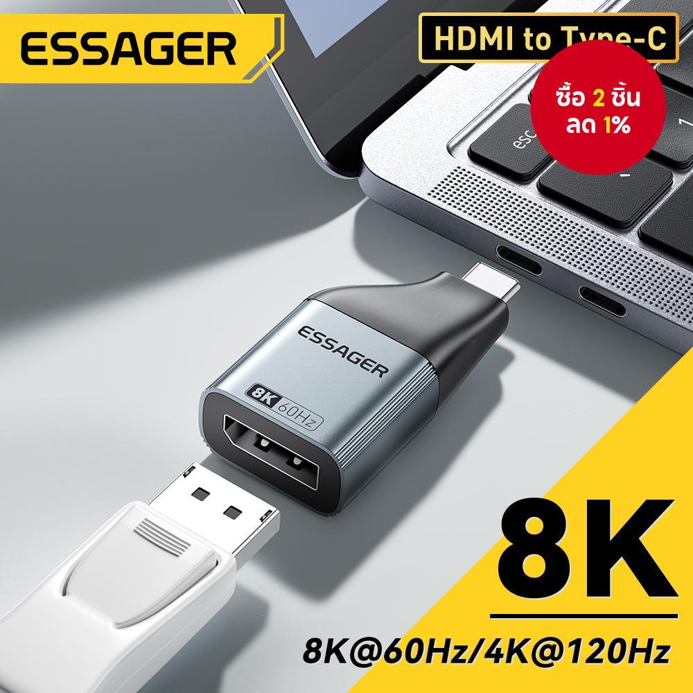 อะแดปเตอร์ Essager USB C เป็น HDMI ความละเอียด 4K 60Hz สําหรับ Huawei P40 Mate 30 Pro MacBook และทีว