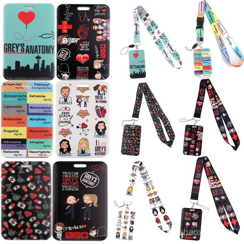 Doctor Work Permit Lanyard Hard Card Holder Bus Work Card Work Card Double-Sided Transparent Student