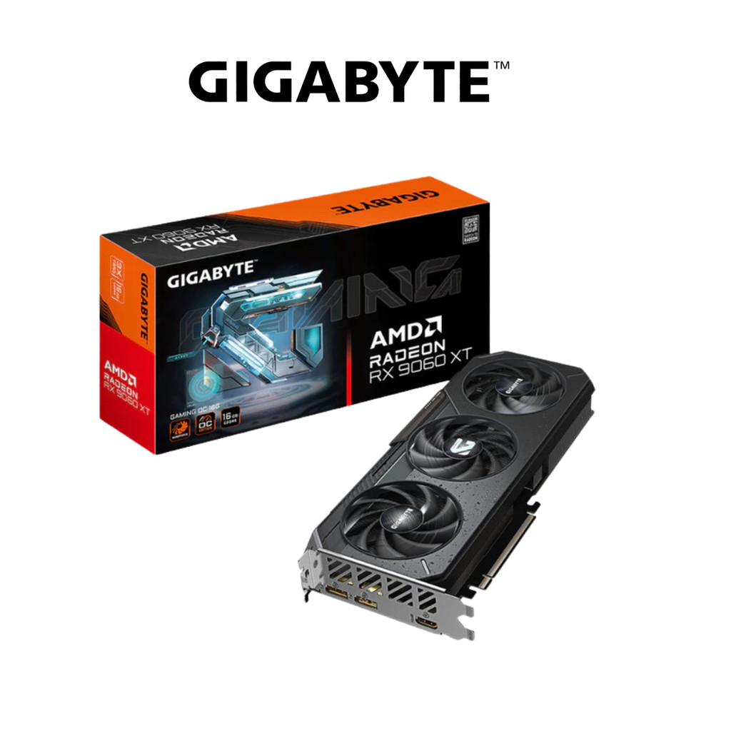 GIGABYTE การ์ดจอ RADEON RX 9060XT GAMING OC 16G รับประกัน 3 ปี