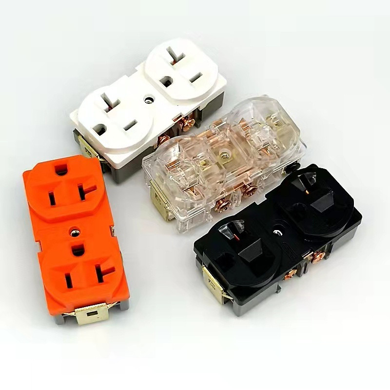 American Snake King Standard Copper 2-Position Socket Core แผงปกปิด Power Fever HiFi Audio Home การติดตั้ง Wall Plug