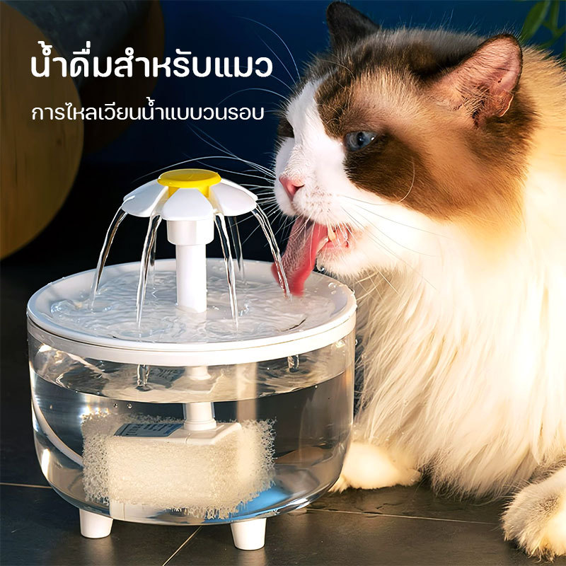 COD น้ำพุสัตว์เลี้ยง น้ำพุแมวสัตว์เลี้ยงอัตโนมัติน้ำพุน้ำดื่มที่ให้อาหารสัตว์น้ำ