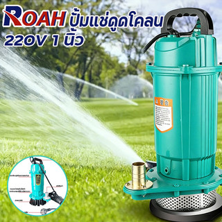 220v 1 นิ้ว ปั๊มจุ่ม มแช่ไฟฟ้า ปั้มแช่ดูดโคลน 450w สายไฟ 7 m มอเตอร์ทองแดงแท้ ประสิทธิภาพที่มั่นคง ไหลขนาดใหญ่