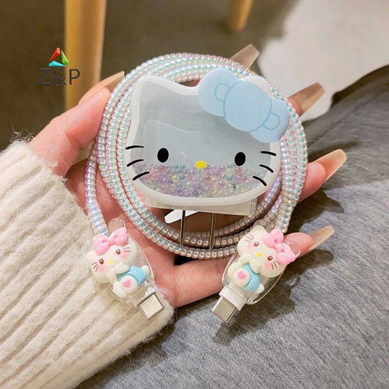 Z&P น่ารัก Charger Data Cable Case สําหรับ 20W Charger Case Protection Cover Winding Kit Anti-break 