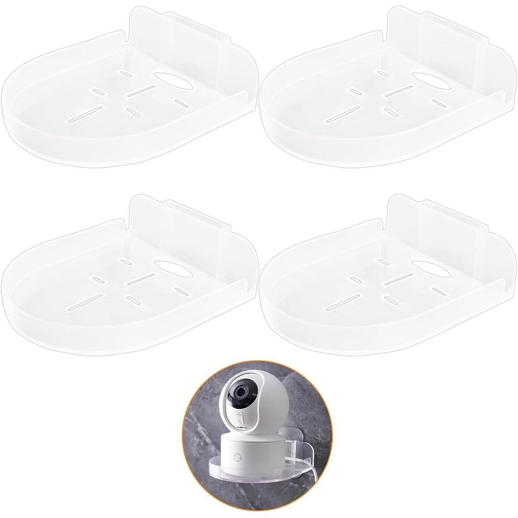 4 Pack Security Camera Wall Mount, Adhesive Baby Monitor Wall Moun Shelves, Universal Command Strip 