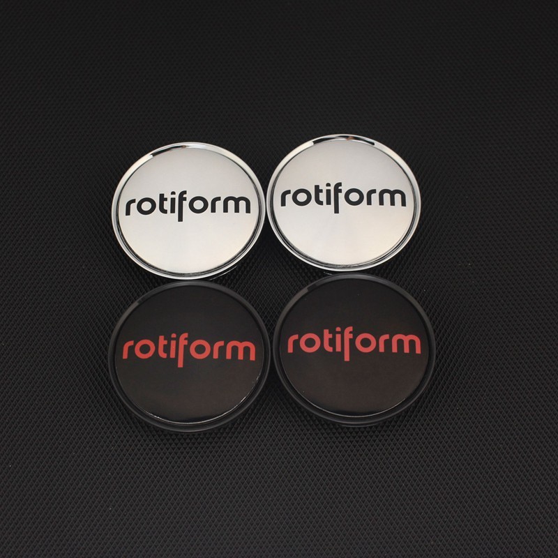 4pcs Rotiform ล้อ Hub หมวก 63 มม.OD/58 มม. ID Rotiform สัญลักษณ์ฝาครอบสําหรับขอบหมวกล้อรถ Universal 