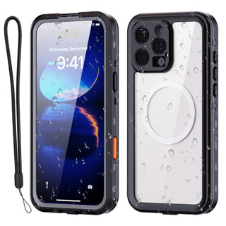 เคสโทรศัพท์กันน้ำปิดสนิทสมบูรณ์ สำหรับ iPhone 16 Pro Max เคส…