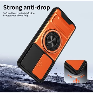 สําหรับRealme 14 14T 15 15T Pro Plus C85 2025 เคสโทรศัพท์กล้องเลนส์เลื่อนผู้ถือหน้าต่างปลอกRealme14 Realme14T Realme15Pro Realme15Tแหวนวงเล็บคู่กันกระแทกปกหลัง