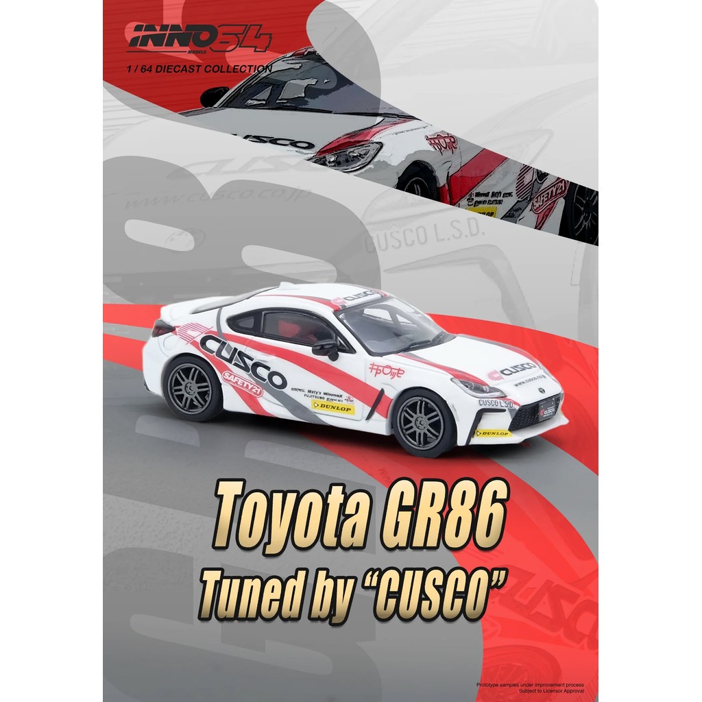 INNO64 1:64 Toyota GR86 Tuned by "CUSCO" IN64-GR86-CUSCO