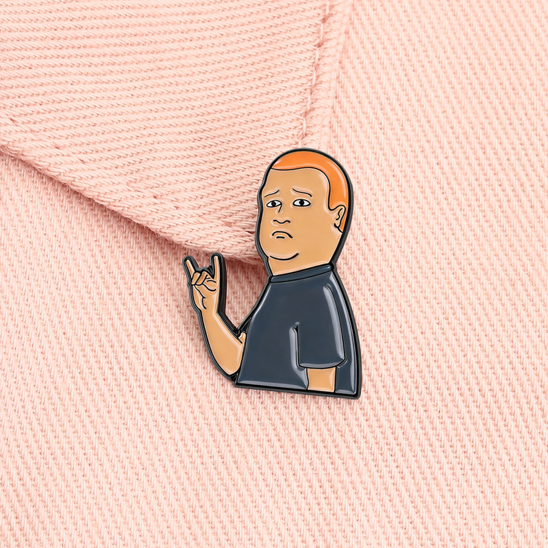 เข็มกลัดตัวละคร Bobby Hill จากอนิเมชัน King of The Hill สำหรับตกแต่งพัดลมและอื่น ๆ ราคา ถูกที่สุด ดีลบีเคเค แกลเลอรีภาพที่ 3