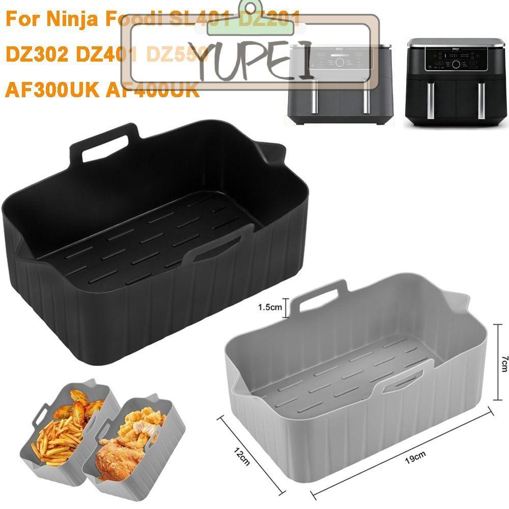 YUPEI Air Fryer ถาดอบ,นํามาใช้ใหม่สี่เหลี่ยมผืนผ้า Air Fryer ตะกร้า,ซิลิโคน Air Fryer Liners สําหรับ