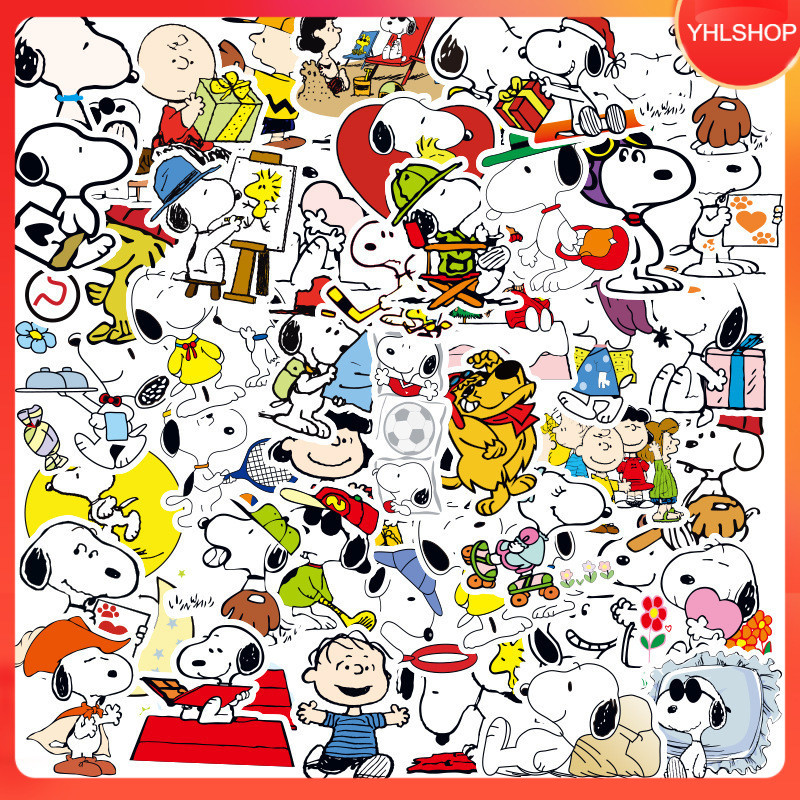 🚀พร้อมส่งจากไทย🚀 50-100แบบ สติกเกอร์ การ์ตูน สนูปี้ Snoopy Cartoon Sticker
