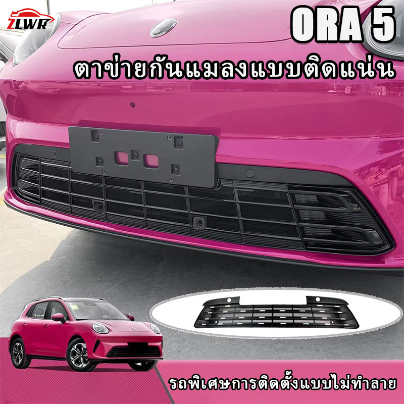 ZLWR ORA 5ป้องกันแมลงสุทธิวัสดุ ABS สุทธิกลางถังเก็บน้ำสุทธิป้องกันกระจังหน้าป้องกันยุงอุปกรณ์เสริมรถยนต์อุปกรณ์การปรับเปลี่ยนภายนอกอุปกรณ์เสริม