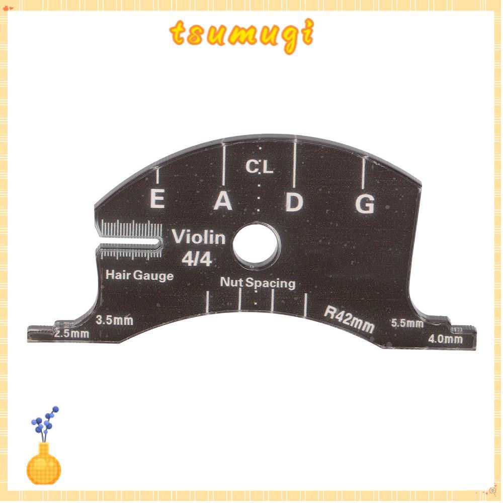 TSUMUGI ​เครื่องมืออ้างอิงสะพาน​, อะคริลิค ​4/4 &3/4 ​เทมเพลตสะพานไวโอลินน้ําหนักเบา ​การวัดที่แม่นยํา ​สีดํา ​เทมเพลตซ่อมไวโอลิน​ ไวโอลินทํา & Repai