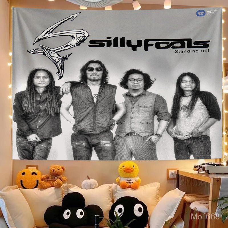 Silly Fools Band Tapestry Thailand Rock อัลบั้มปกพื้นหลังผ้าพัดลมเชียร์ตกแต่งบาร์ Rehearsal Room บรรยากาศพื้นหลัง [YT]
