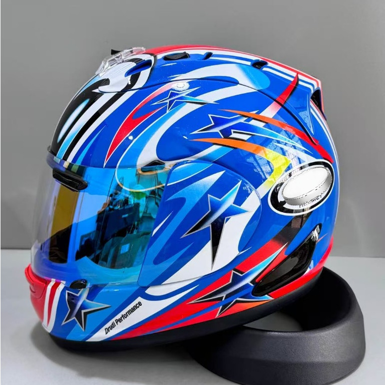 ReadyStock2024NEW RX7 RR5 หมวกกันน็อคมอเตอร์ไซค์สีน้ําเงิน หมวกกันน็อคเต็มใบ หมวกกันน็อคขี่ หมวกกันน็อคกันตก