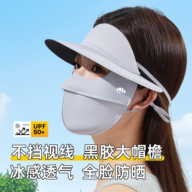 หน้ากากผ้าไหมน้ำแข็งสำหรับฤดูร้อน กันแดดและป้องกันUV ระบายอากาศได้ดี ปกปิดใบหน้าแบบสามมิติ