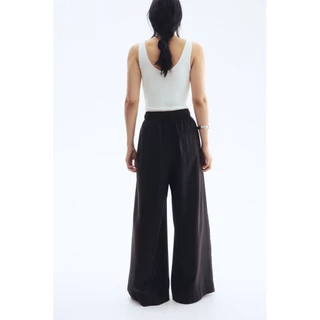 H&M(เอชแอนด์เอ็ม) กางเกงทรงมีเข็มขัดกว้าง Women Wide tie-belt trousers 1290779_2