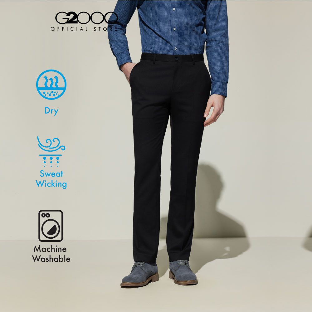 G2000 กางเกงขายาวแบบทางการสำหรับผู้ชาย Smart Fit รุ่น 5115354299 BLACK