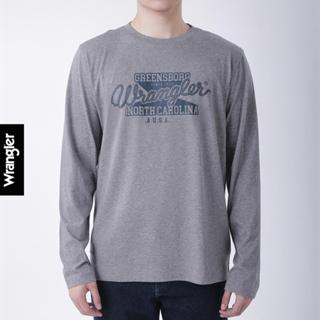 WRANGLER เสื้อยืดแขนยาวผู้ชาย รุ่น WR F425MTLSF22 สีเทา