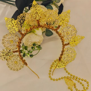 ที่คาดผมทอมือสำหรับวันหยุดและงานแต่งงาน