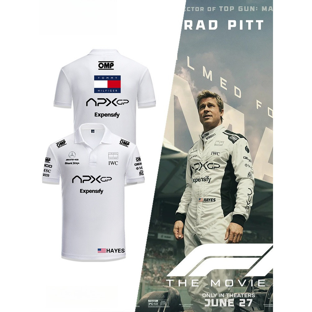 เสื้อโปโล APXGP Racing ผ้าฝ้าย 100% สำหรับผู้ชายและผู้หญิง พร้อมส่ง เสื้อลำลองพิมพ์ลายกีฬา F1