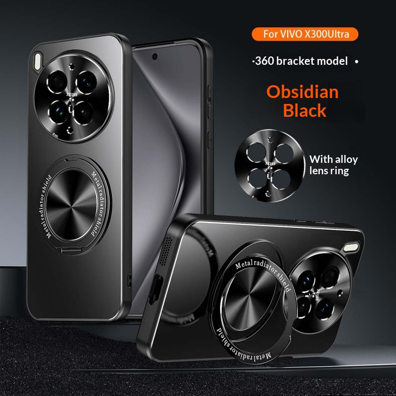 360° แหวนหมุนได้วงเล็บแม่เหล็ก Matte เคสโทรศัพท์สําหรับ VIVO X300 Ultra X300 Pro X300S Y500 Pro Y500