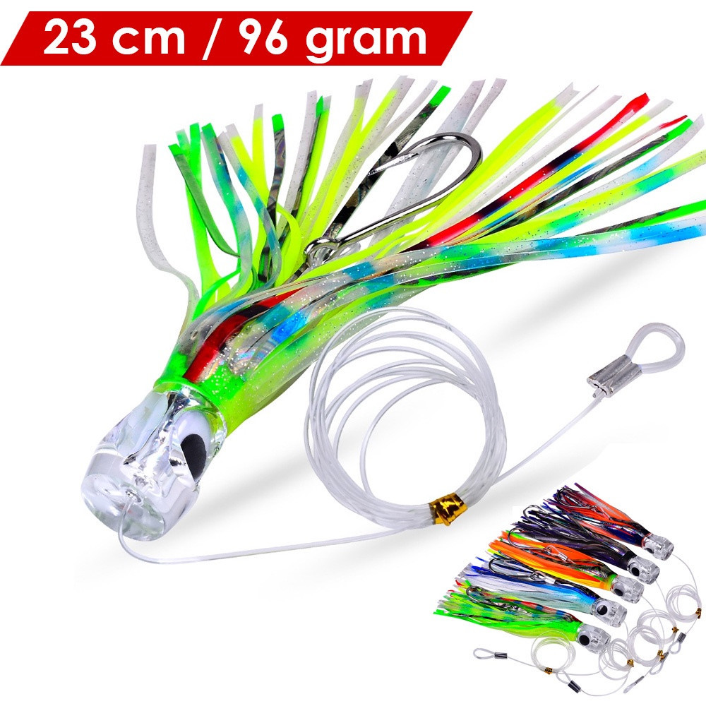 FISHING MANIA Trolling เหยื่อตกปลา 23 ซม. Kona Head Marlin Tuna Wahoo Konahead พร้อมใช้งาน