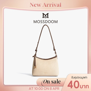 MOSSDOOM Olia Bag กระเป๋าหนังกลับพร้อมจี้ห้อยโลโก้แบรนด์ เรี…