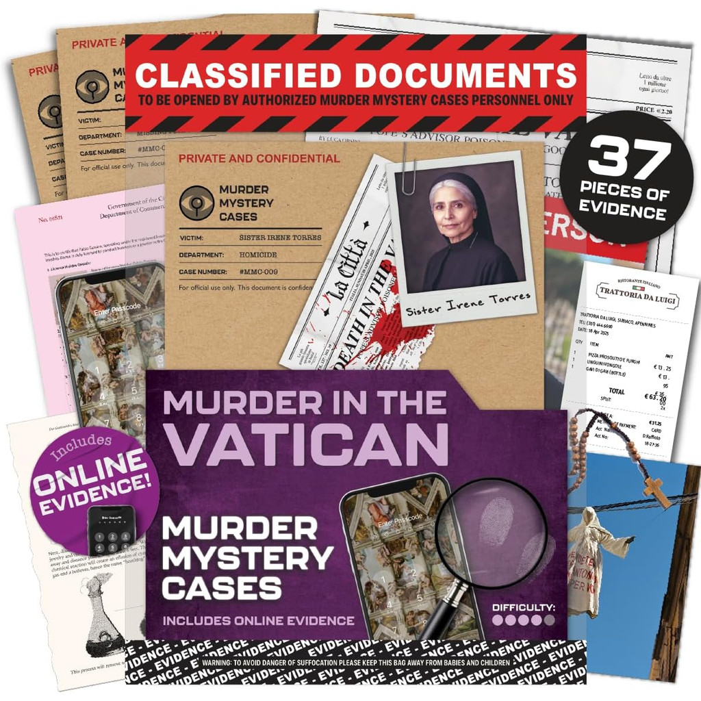 Lucky Egg MMC Death in The Vatican– Thrilling Murder Mystery Games for Adults Behind Vatican Walls
