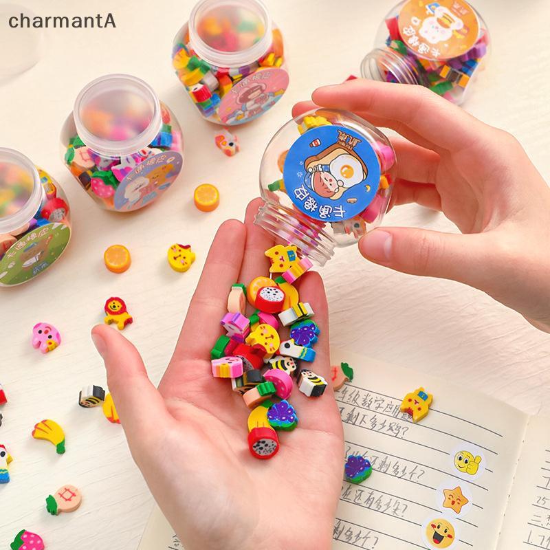 CharmantA 50PCS น่ารักยางยางลบสร้างสรรค์สัตว์ผลไม้ดินสอยางลบ Mini Kawaii เครื่องเขียนเด็กนักเรียนอุปกรณ์สํานักงานน่ารักยางลบ TH