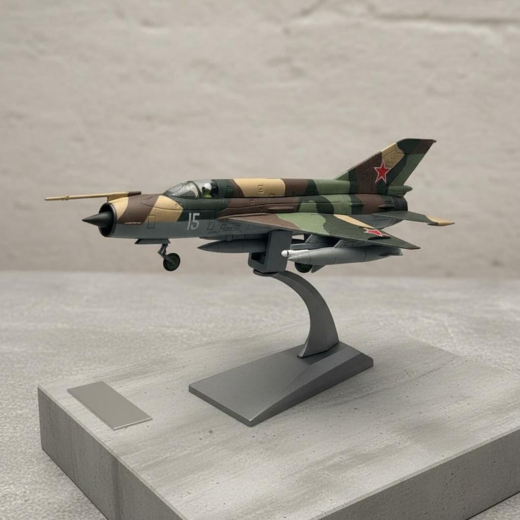 ประกอบล่วงหน้า 1:72 Scale MiG-21 รุ่นละเอียดสูง 1/72 Scale MiG-21 รุ่นเครื่องหมายแท้สําหรับแฟนการบิน