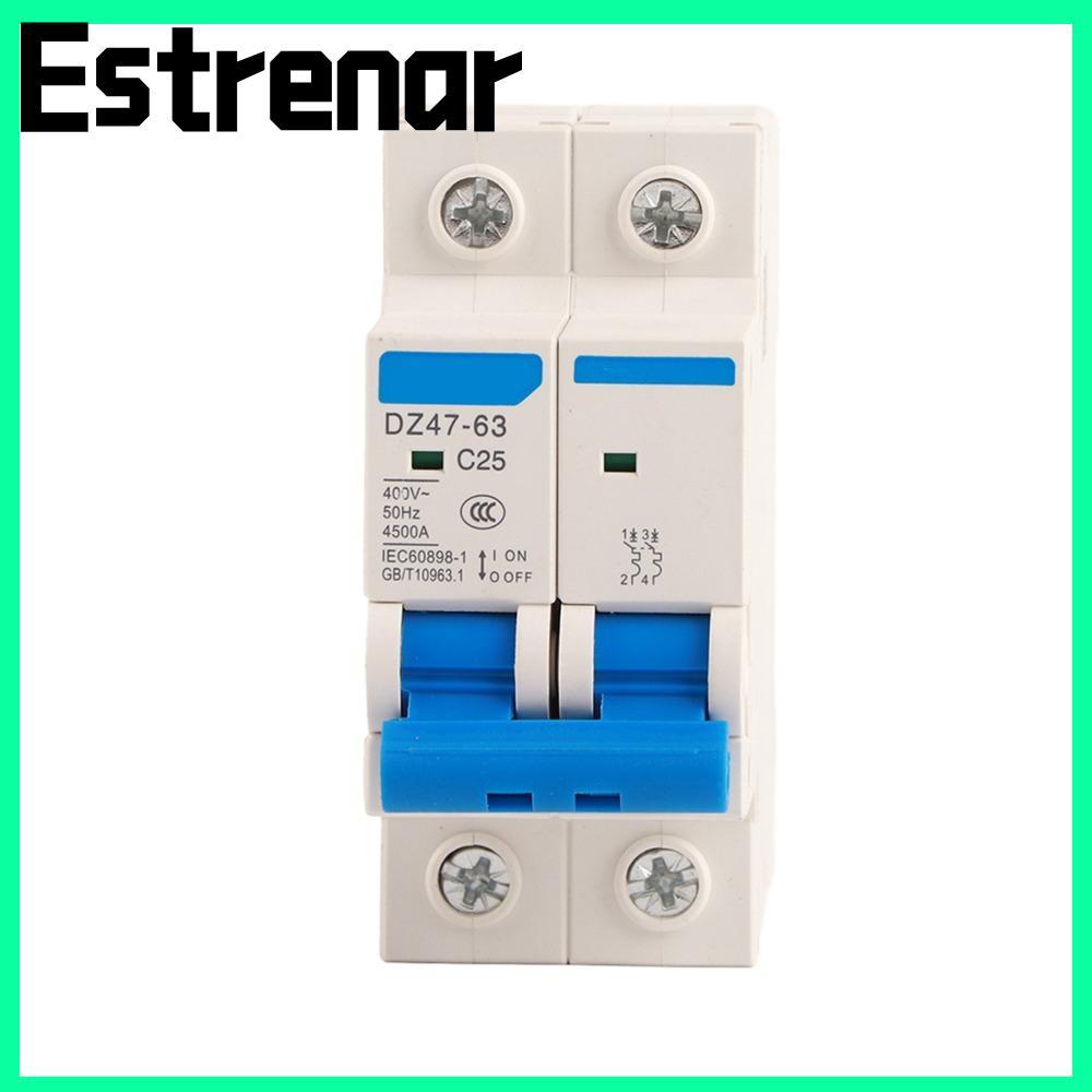 ESTRENAR 2P Circuit Breaker, 2P 400V AC DZ47-63 Circuit Breaker, ทนทาน 25A/40A/50A/63A Miniature Cir