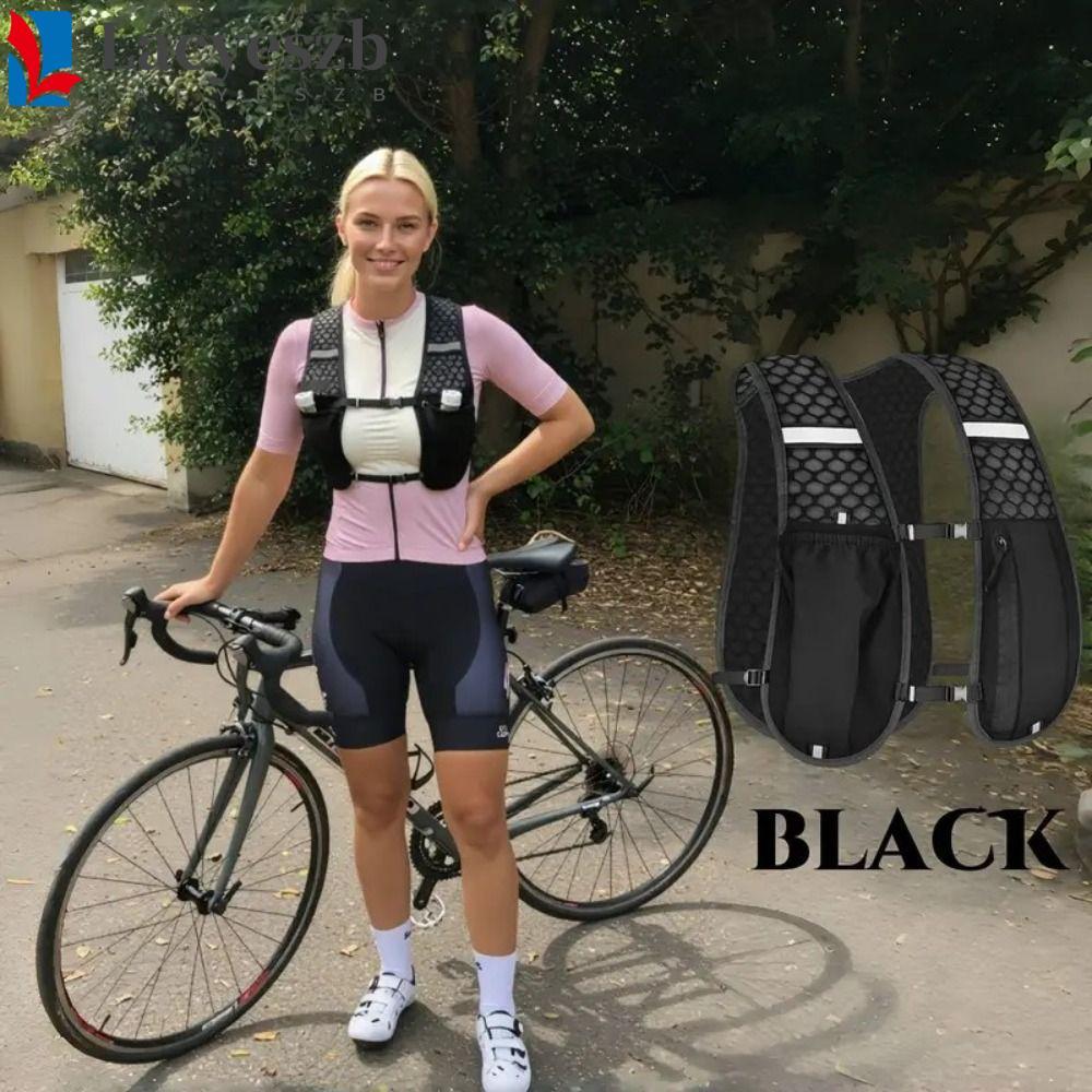 LACYESZB Running Hydration Vest Bag, Multifunctional Waterproof สะท้อนแสง Running Vest Pack, แบบพกพา