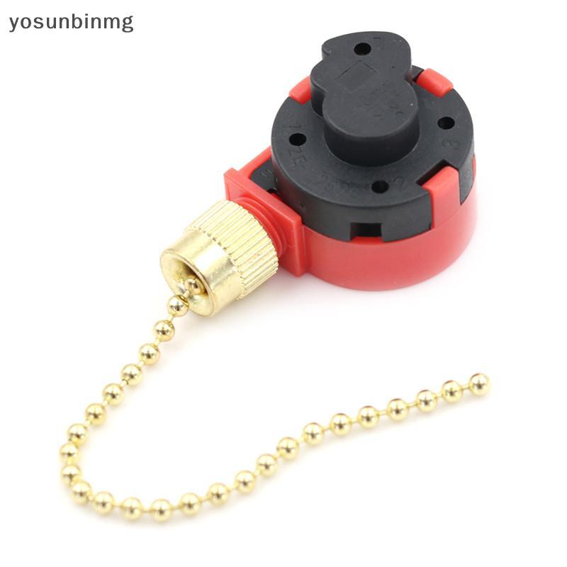 Yosunbinmg] ZE-268S1 สวิตช์พัดลมเพดานโคมไฟดึงสวิตช์ควบคุมโซ่สีแดงใหม่