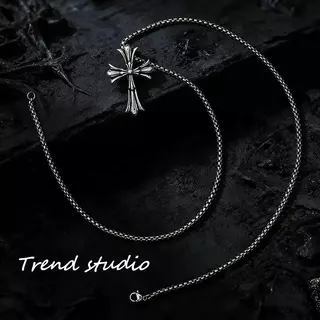 สร้อยคอรูปไม้กางเขน เรียบง่ายแต่มีสไตล์โซ่สแตนเลสไม่ลอกหรือดำคล้ำ พร้อมส่งจากไทย มีหลายสไตล์ให้เลือก