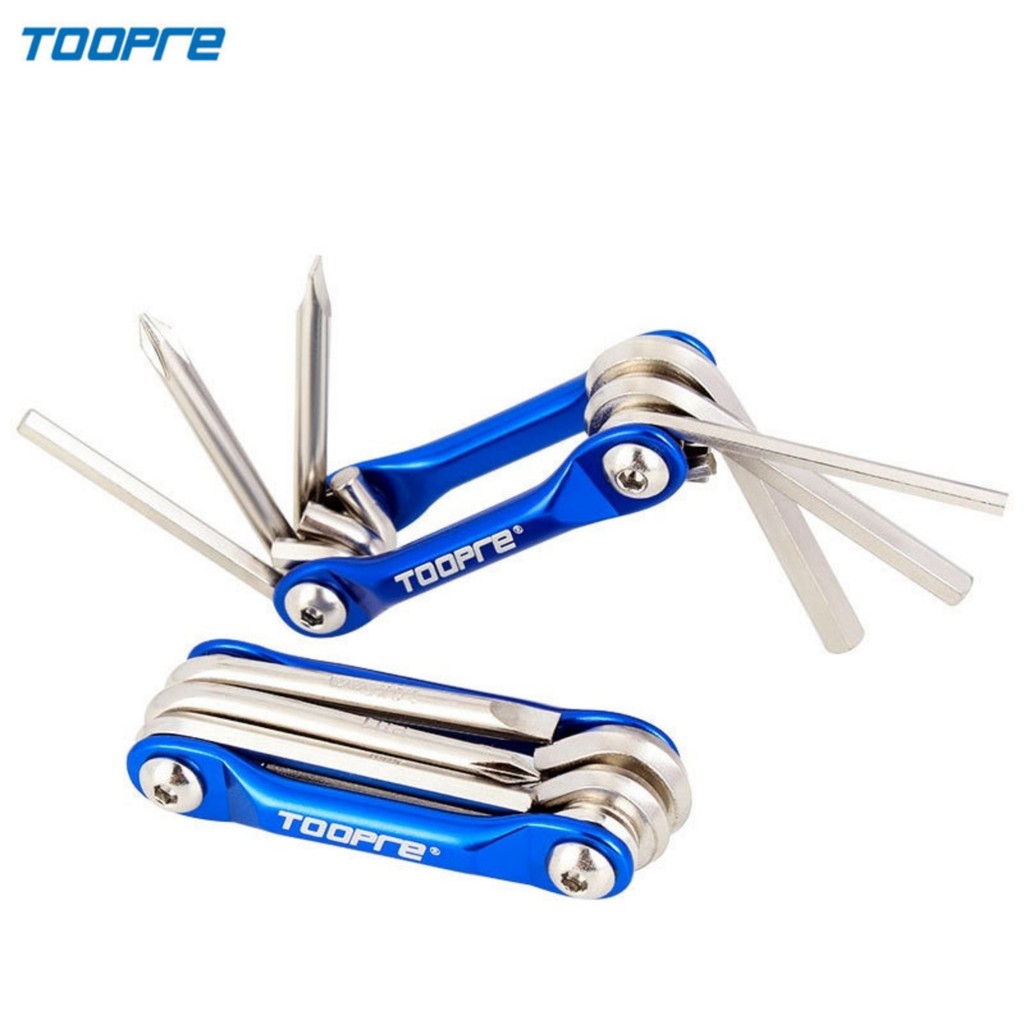 TOOPRE แบบพกพาพับประแจอัลเลนจักรยานเสือภูเขา Torx ไขควง 6 in 1 เครื่องมืออเนกประสงค์ซ่อม