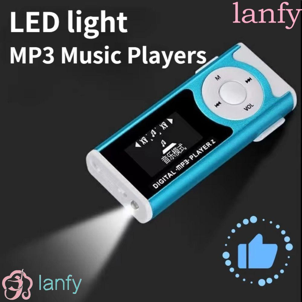 LANFY USB MP3 เครื่องเล่นเพลง, ช่องเสียบการ์ด Lossless Sound เครื่องเล่น MP3 ขนาดเล็กแบบพกพา, วิทยุ FM พร้อมหน้าจอ LCD รองรับ SD TF Slim นักเรียน Walkman ของขวัญ