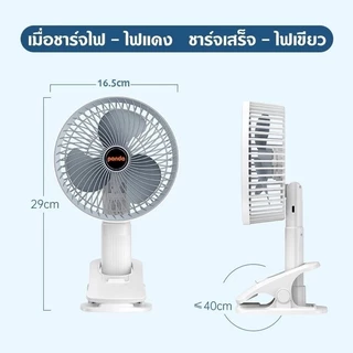 พัดลมพกพา หนีบได้ตรงได้พกพาสะดวก พัดลมเล็กมินิ พัดลมชาร์จแบต นิ้ว ชาร์จ USB เงียบ ลมแรงมาก ใช้งานได้ต่อเน